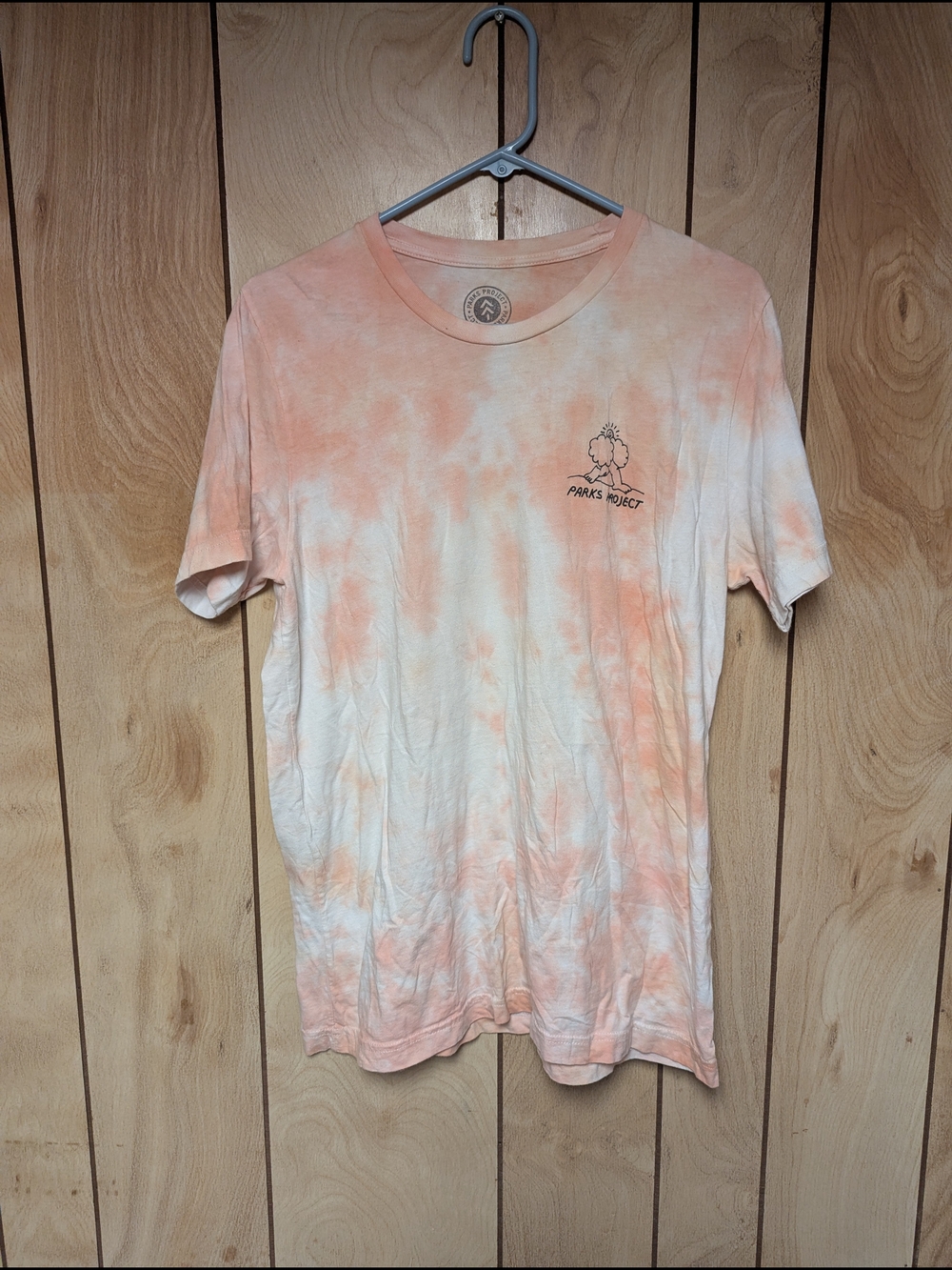 Parks Project Men's Tie-Dye Peach Crew Neck T-Shirt
